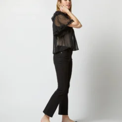 ULLA JOHNSON Zuri Top In Noir 12 ULLA JOHNSON Zuri Top In Noir -Modezzia Sales S72849 1300