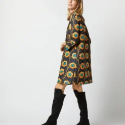 Short Artemis Dress In Daisychain Black Faille -Modezzia Sales S72957 310