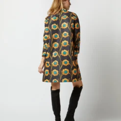 Short Artemis Dress In Daisychain Black Faille -Modezzia Sales S72957 324