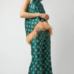 La Scala Top In Winter Sun Emerald Jacquard -Modezzia Sales S72960 1008 c50d8188 1655 47a7 b0f0 f7c4e895e016