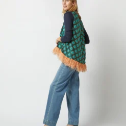 La Scala Top In Winter Sun Emerald Jacquard -Modezzia Sales S72960 1048