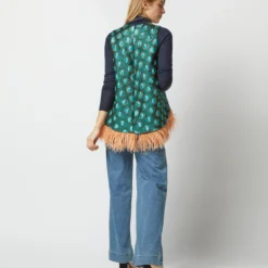 La Scala Top In Winter Sun Emerald Jacquard -Modezzia Sales S72960 1052