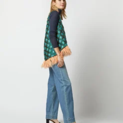 La Scala Top In Winter Sun Emerald Jacquard -Modezzia Sales S72960 1062