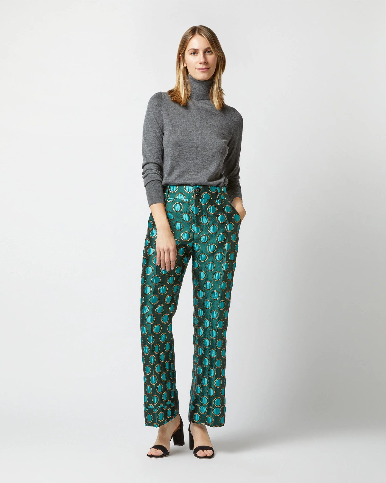 Hendrix Pant In Winter Sun Emerald Jacquard 3 Hendrix Pant In Winter Sun Emerald Jacquard