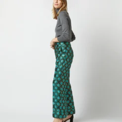 Hendrix Pant In Winter Sun Emerald Jacquard 15 Hendrix Pant In Winter Sun Emerald Jacquard -Modezzia Sales S72961 809
