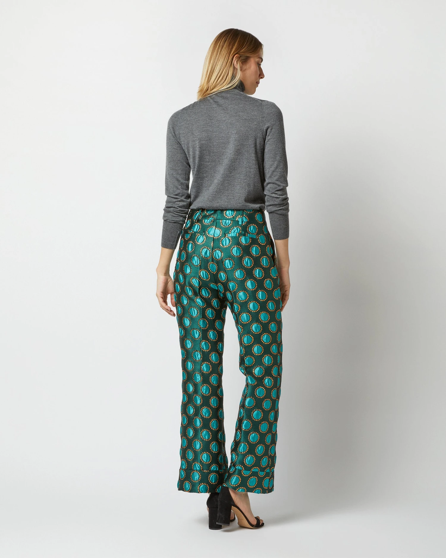 Hendrix Pant In Winter Sun Emerald Jacquard 8 Hendrix Pant In Winter Sun Emerald Jacquard - Image 6
