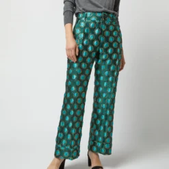 Hendrix Pant In Winter Sun Emerald Jacquard 18 Hendrix Pant In Winter Sun Emerald Jacquard -Modezzia Sales S72961 868