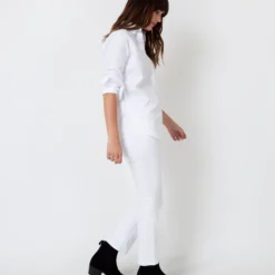 Tomboy Popover Shirt In White Poplin -Modezzia Sales S8479 6