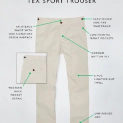 Tex Sport Trouser In Stone Lightweight Twill 11 Tex Sport Trouser In Stone Lightweight Twill -Modezzia Sales SM 23 TEX PDP REVISED