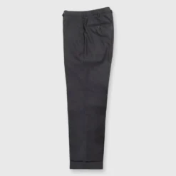 Dress Trouser In Charcoal Lightweight Twill