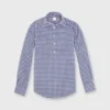 Tomboy Popover Shirt In Navy Gingham Poplin 2 Tomboy Popover Shirt In Navy Gingham Poplin -Modezzia Sales s12854 1